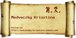 Medveczky Krisztina névjegykártya